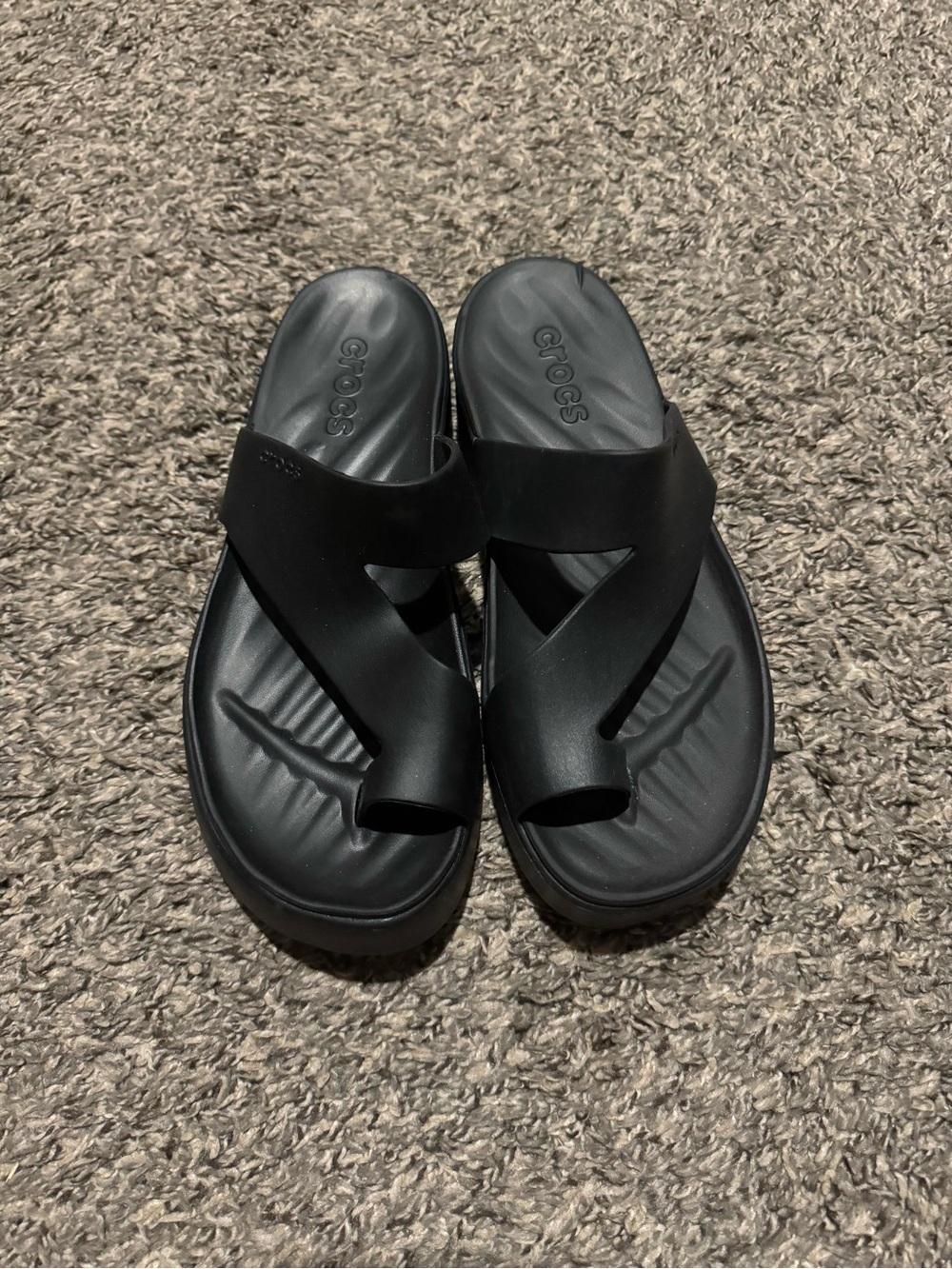 CROCS Black Slip-On Croslite Sandals